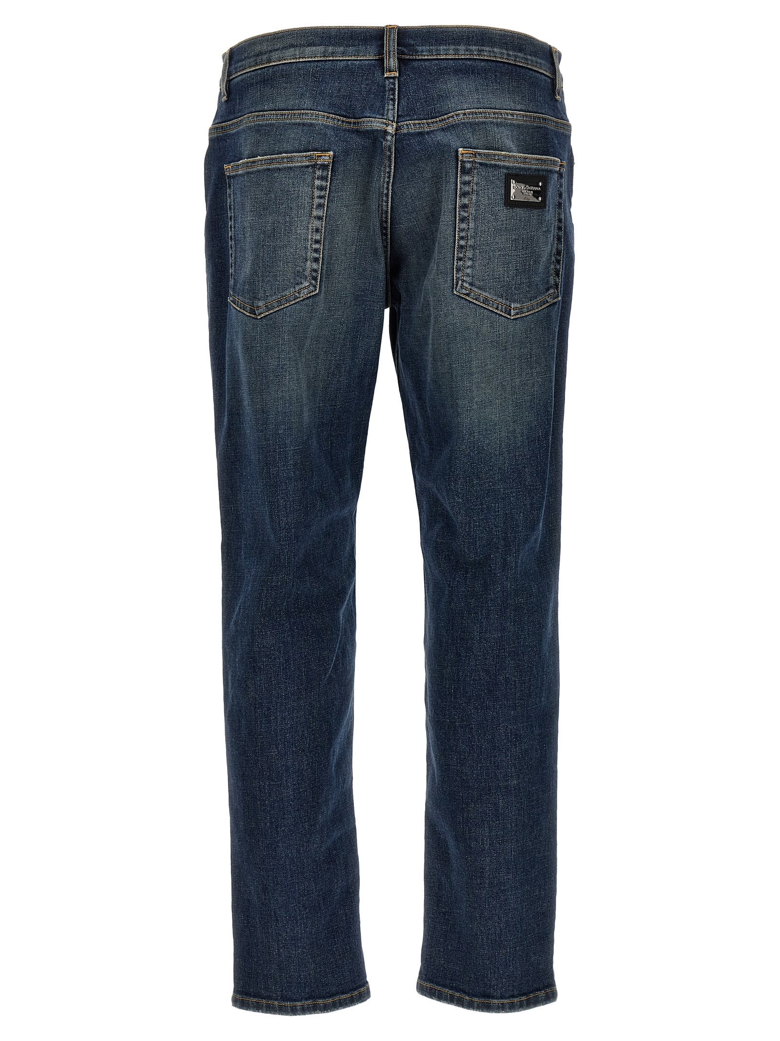 Shop Dolce & Gabbana Dg Essential Jeans In Blue