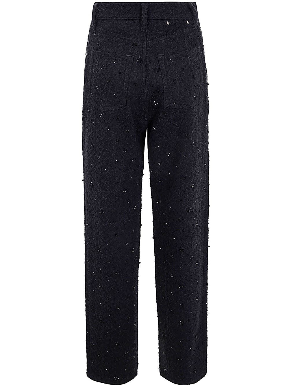 Shop Golden Goose Journey Pant Kim With Stones And Crystals In Black