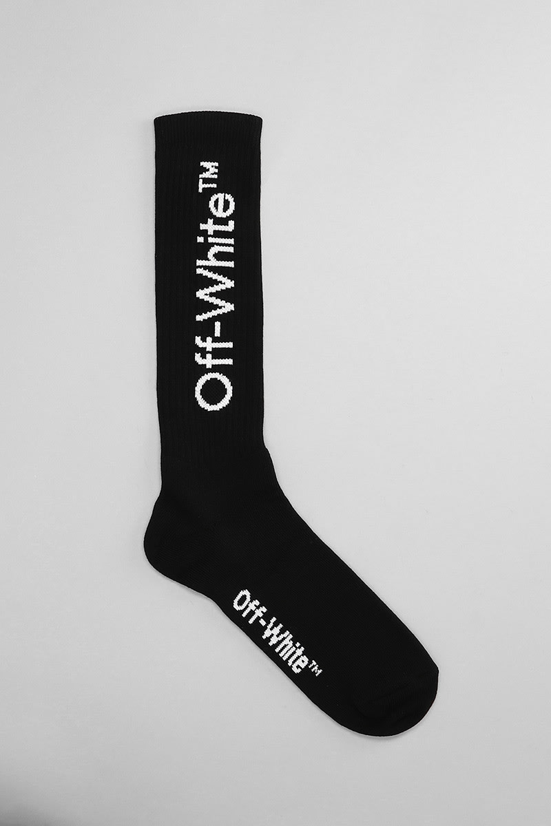 Shop Off-white Socks In Black Cotton