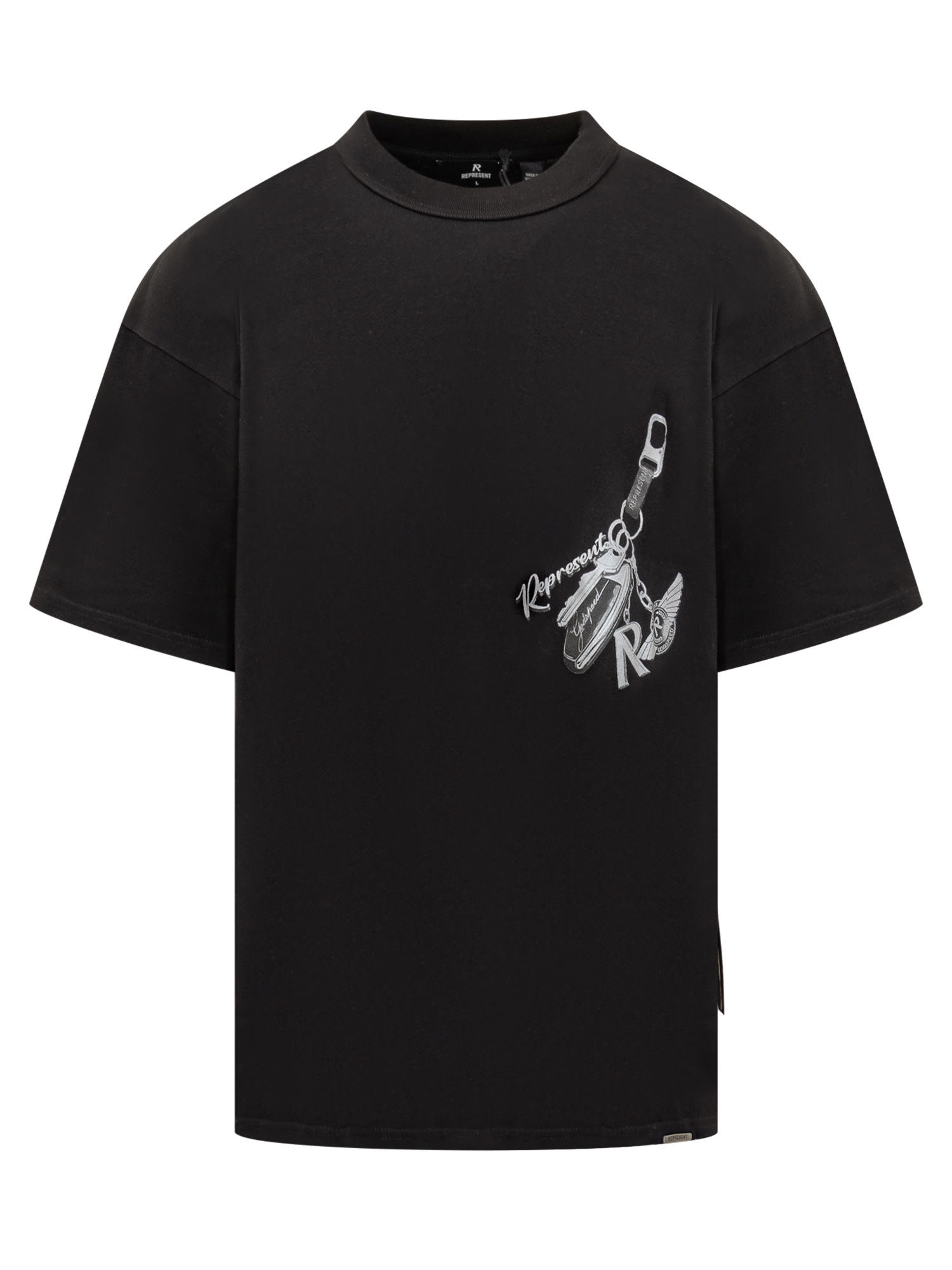 Shop Represent Keystotheclub T-shirt In Jet Black