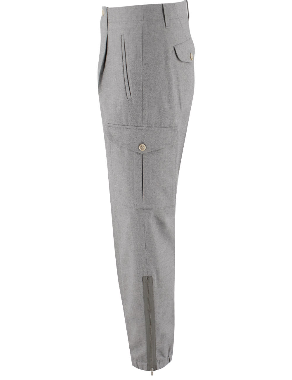 Shop Brunello Cucinelli Trousers In Perla