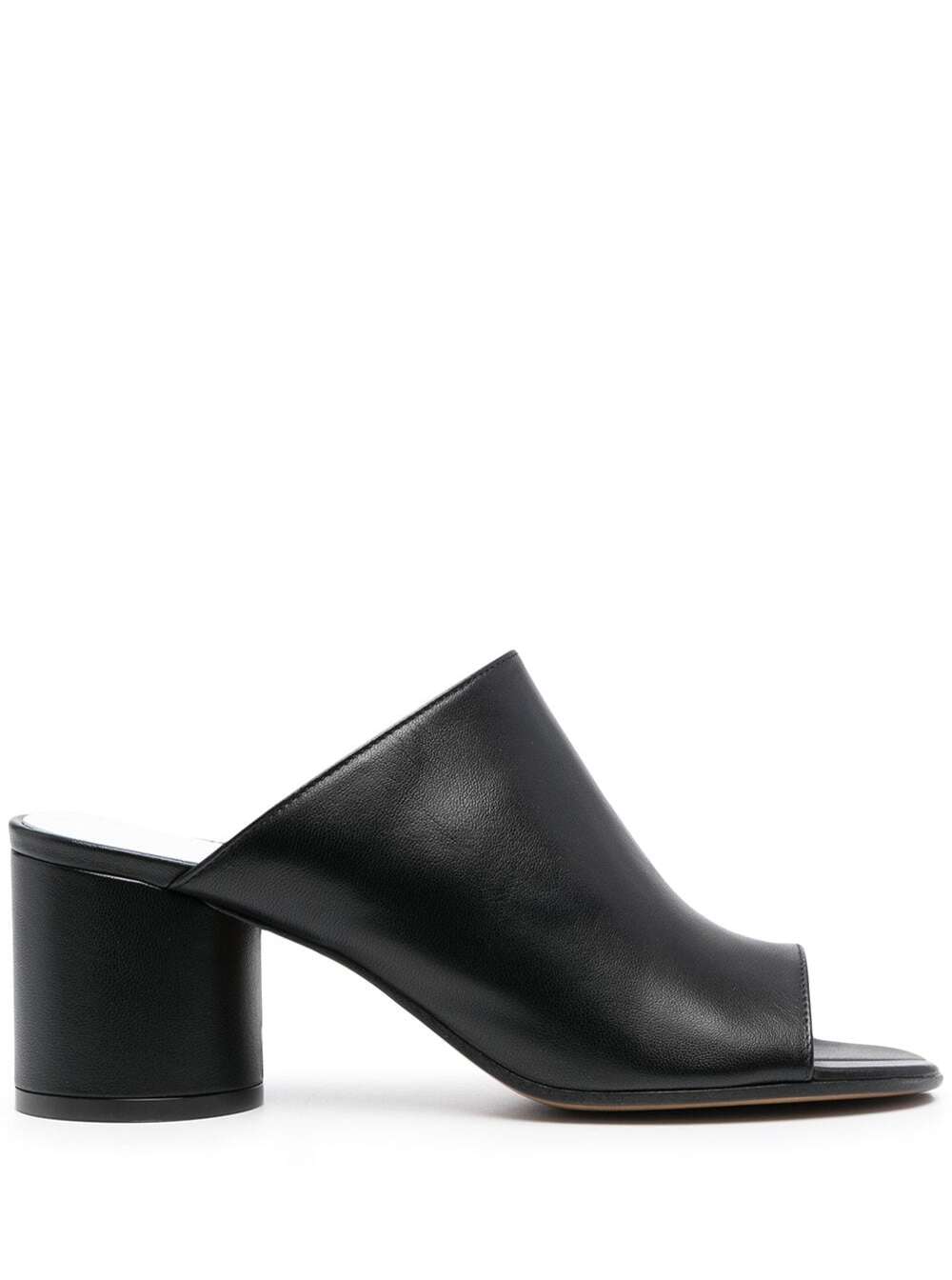 Maison Margiela Black Hannah Tabi Mules In Leather Woman