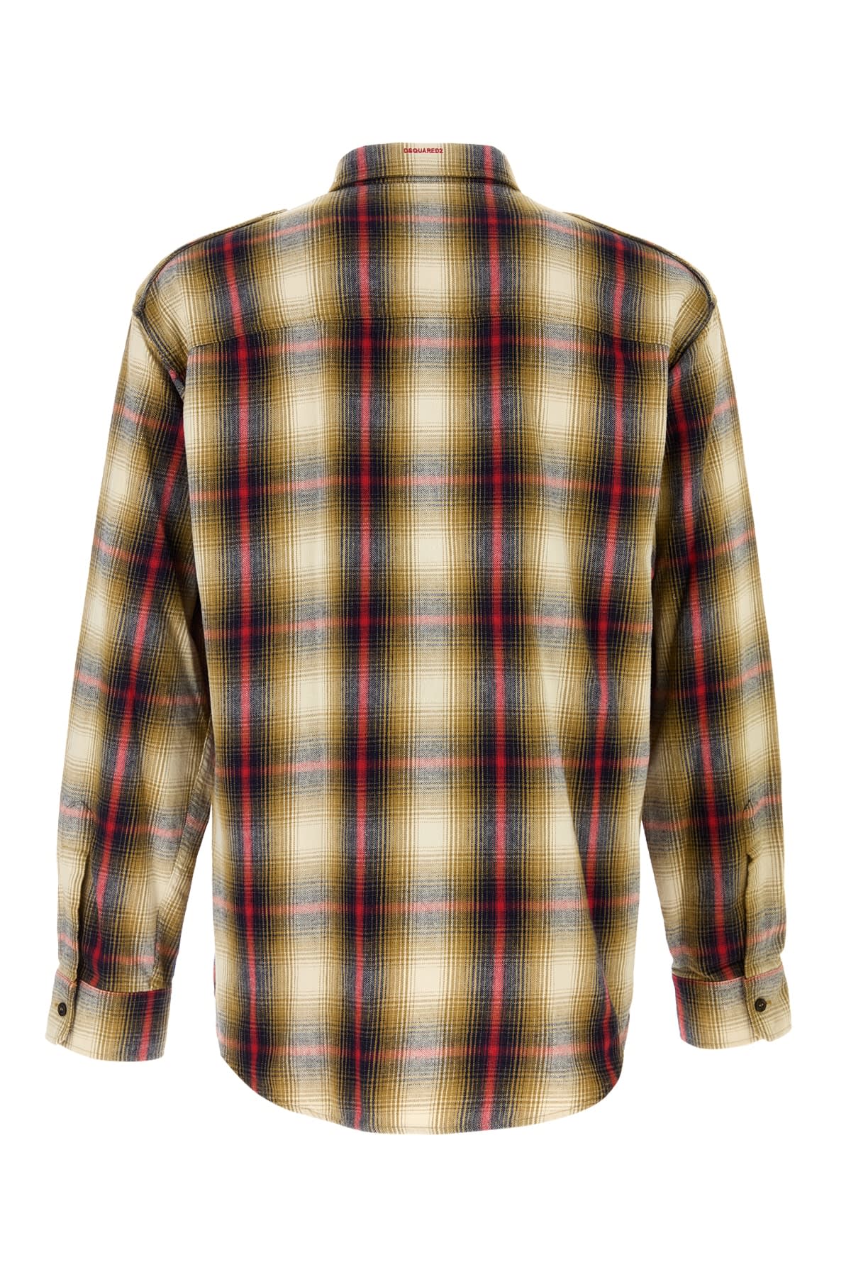 Dsquared2 Dsquared Men Sparkling Grunge Military Shirt In Ochrebluered