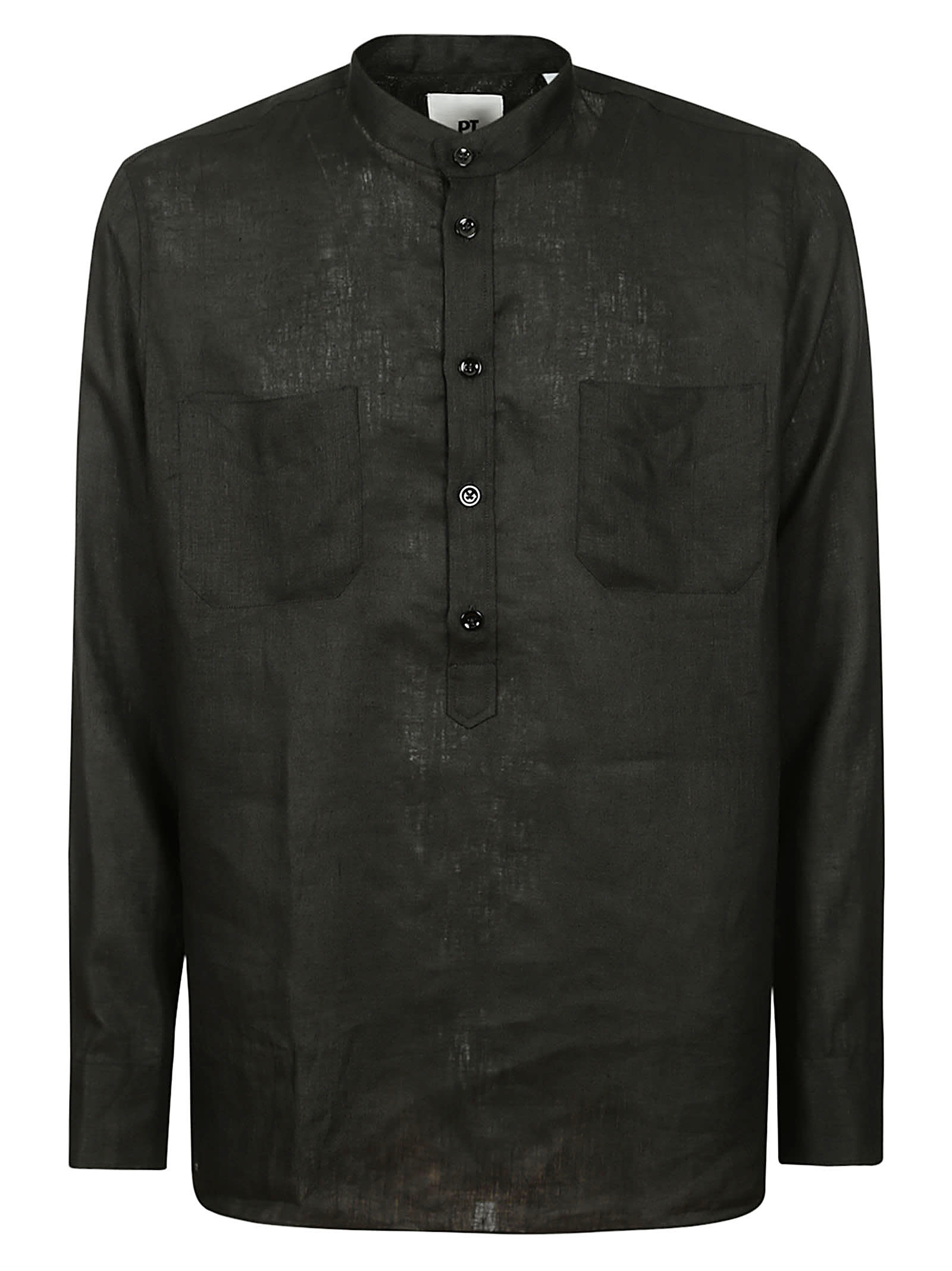 Pt01 Serafino Shirt In Black