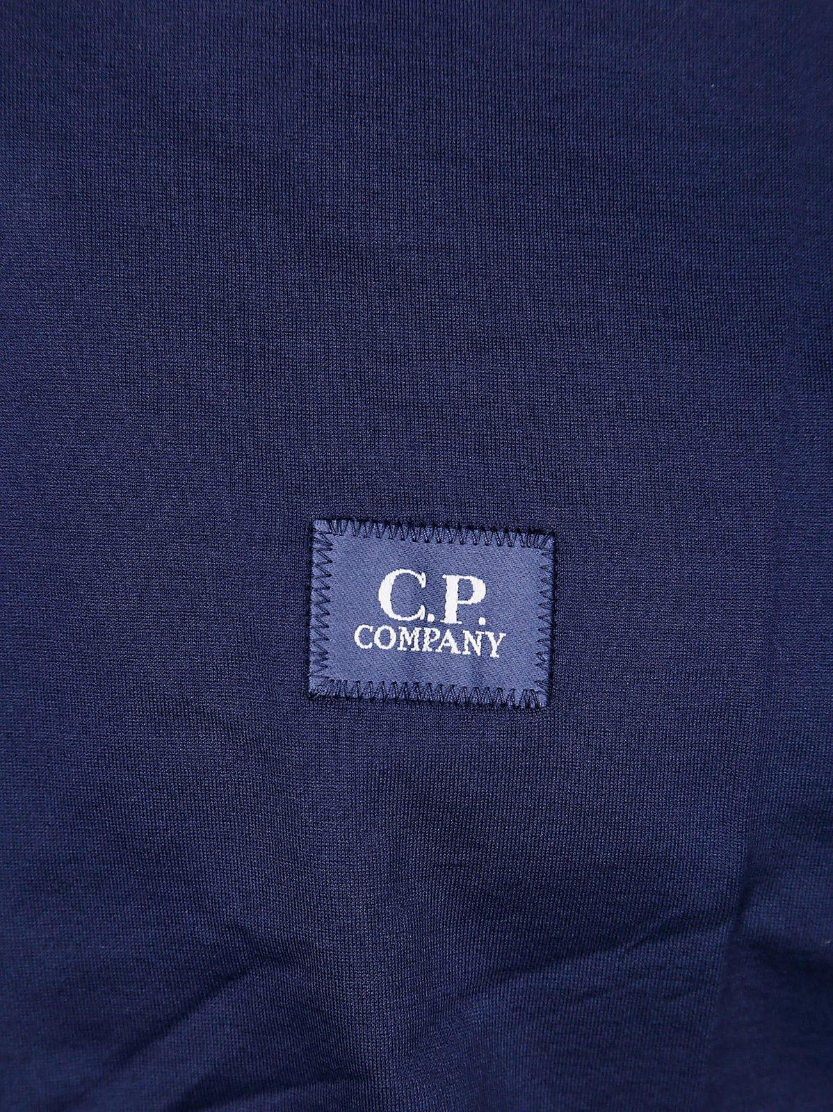 Shop C.p. Company Logo Patch Crewneck T-shirt In Blu