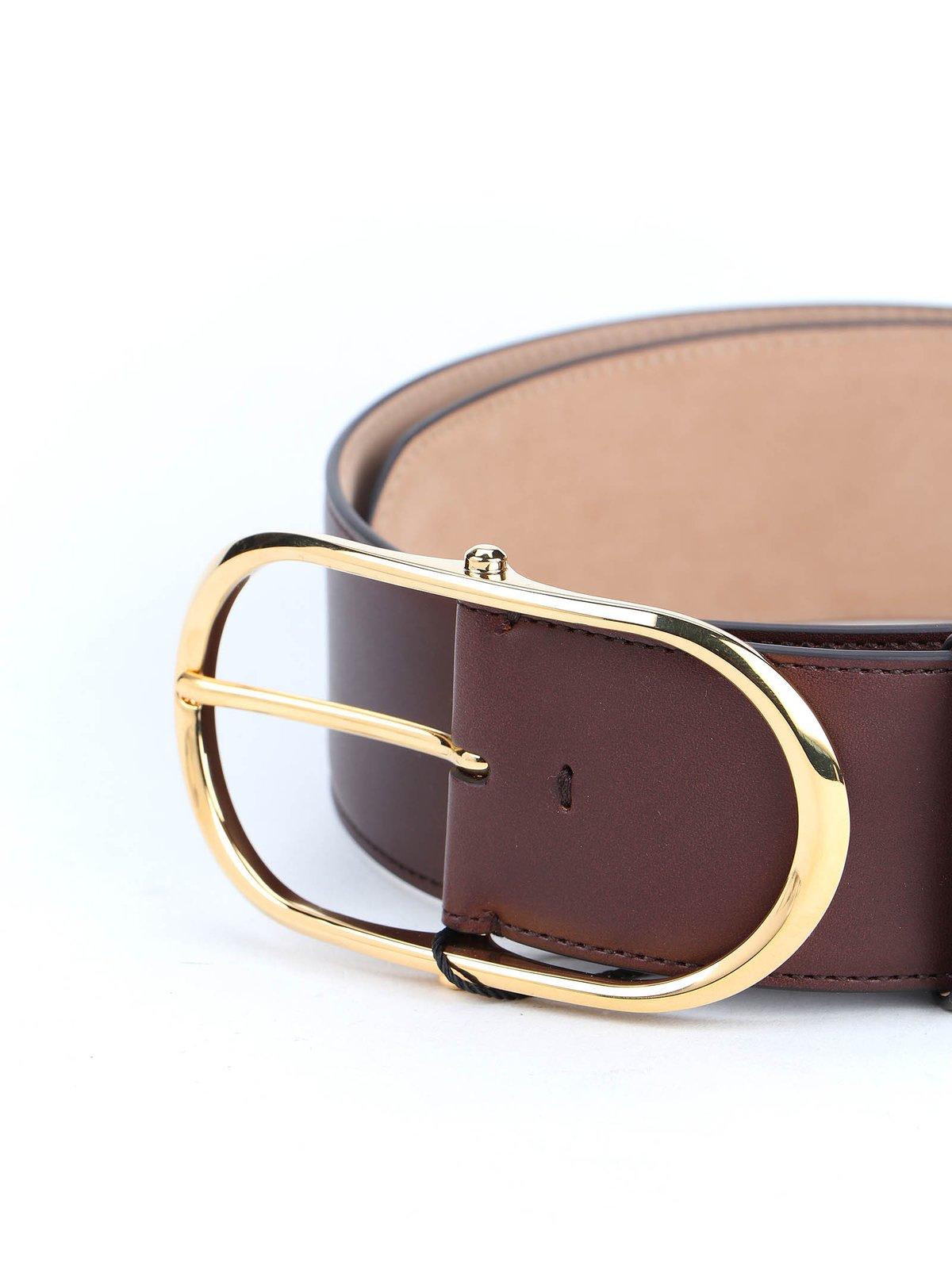 Shop Dolce & Gabbana Buckle Belt In Dark Brown