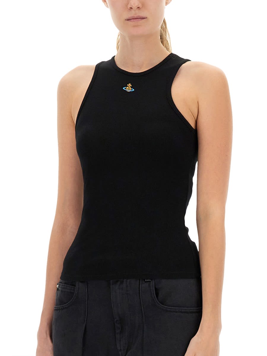 Vivienne Westwood Tops With Logo In Black