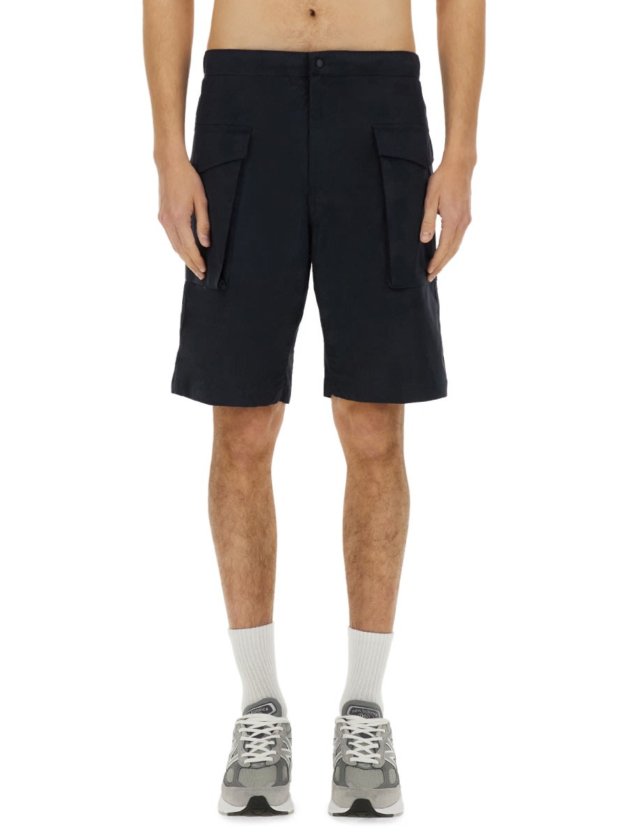 Shop Aspesi Short Lou In Blue