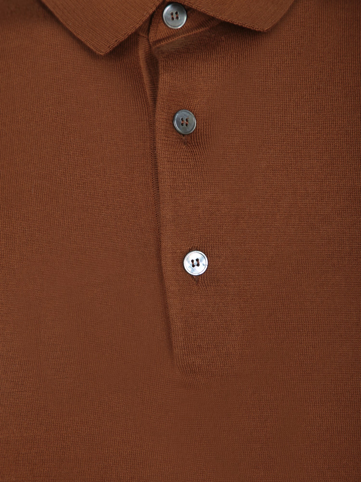 Shop Zegna Premium Cotton Polo Shirt In Brown