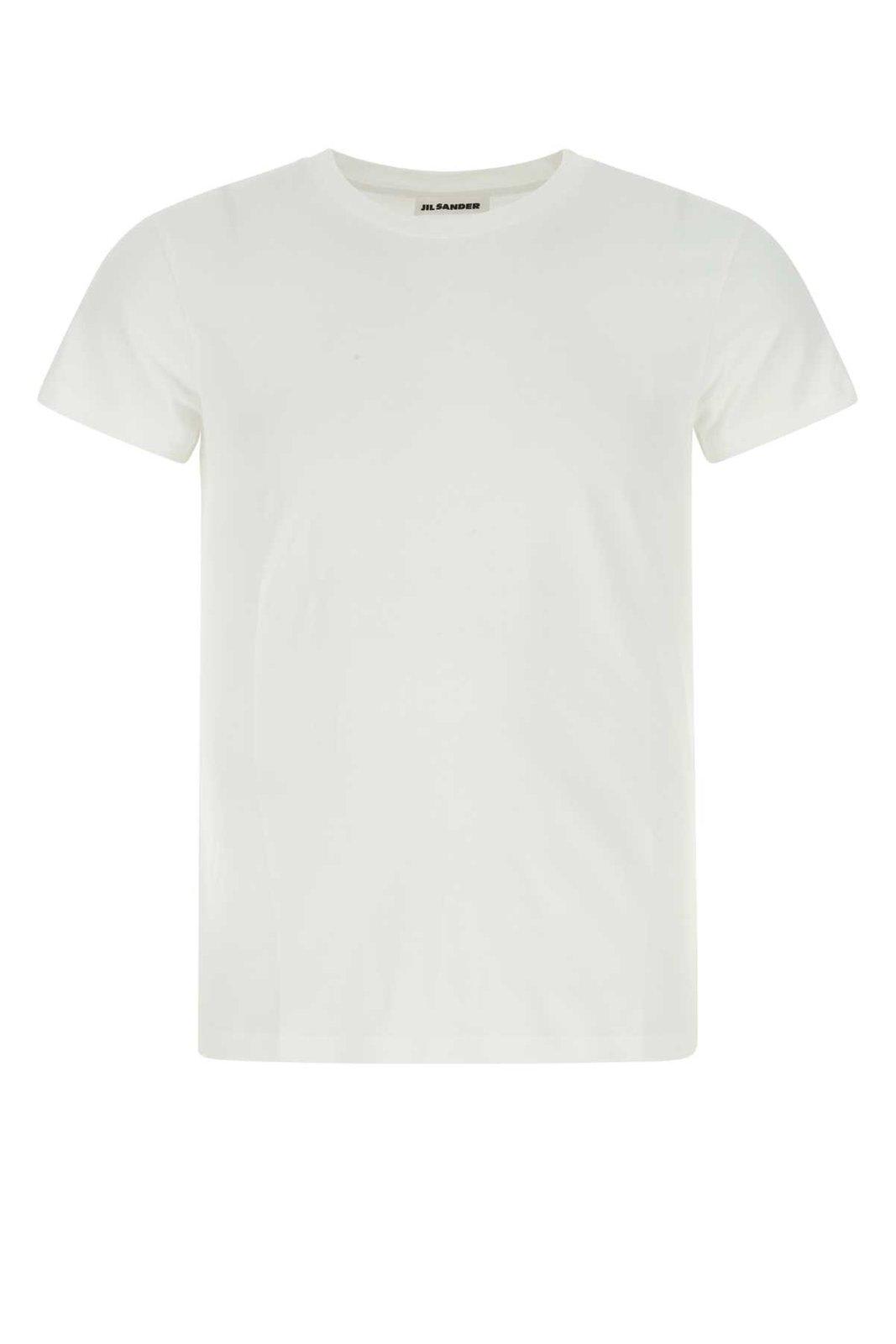 Shop Jil Sander Crewneck Short-sleeved T-shirt In White