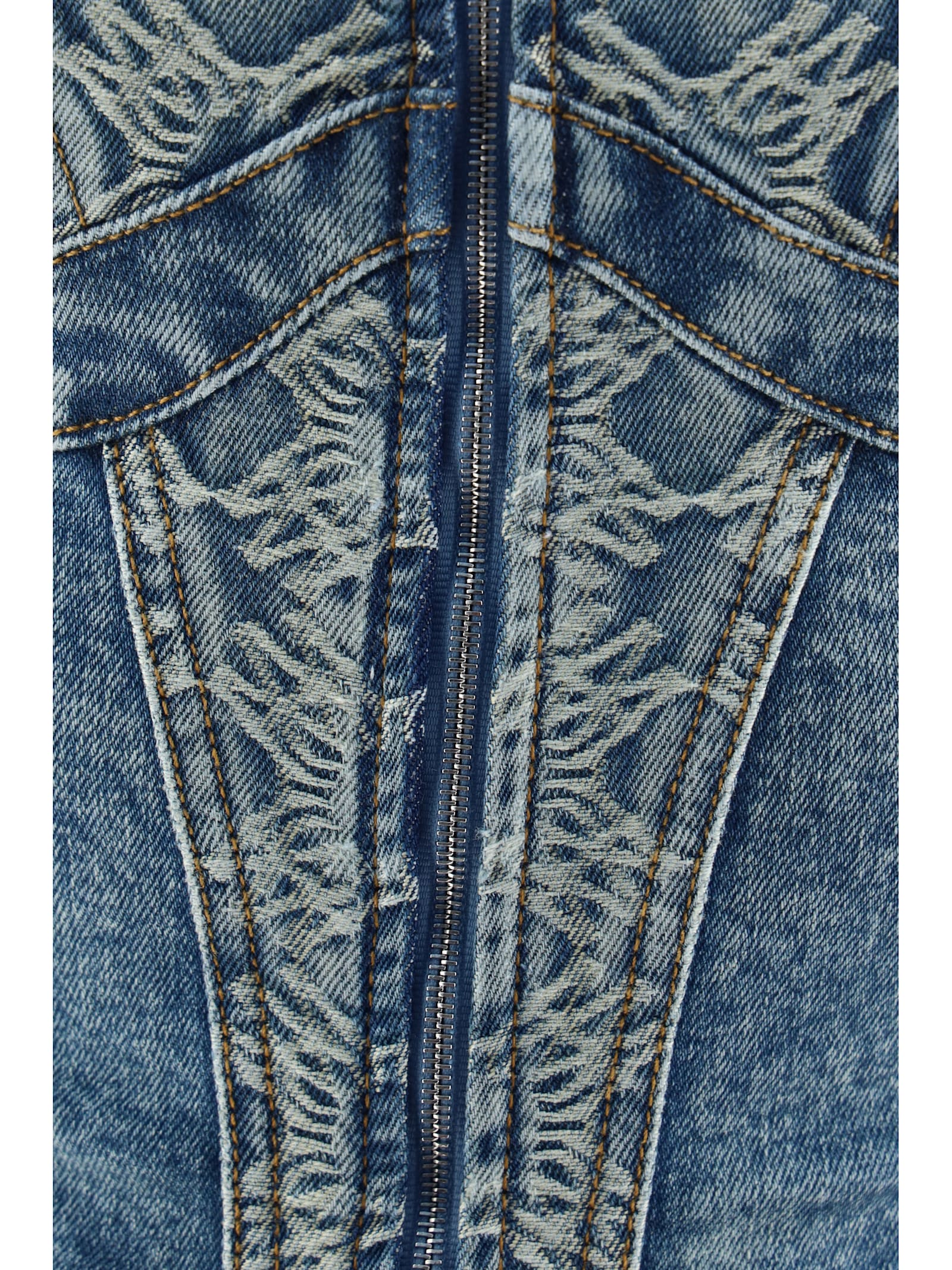 Shop Amiri Top In Classic Mid Indigo