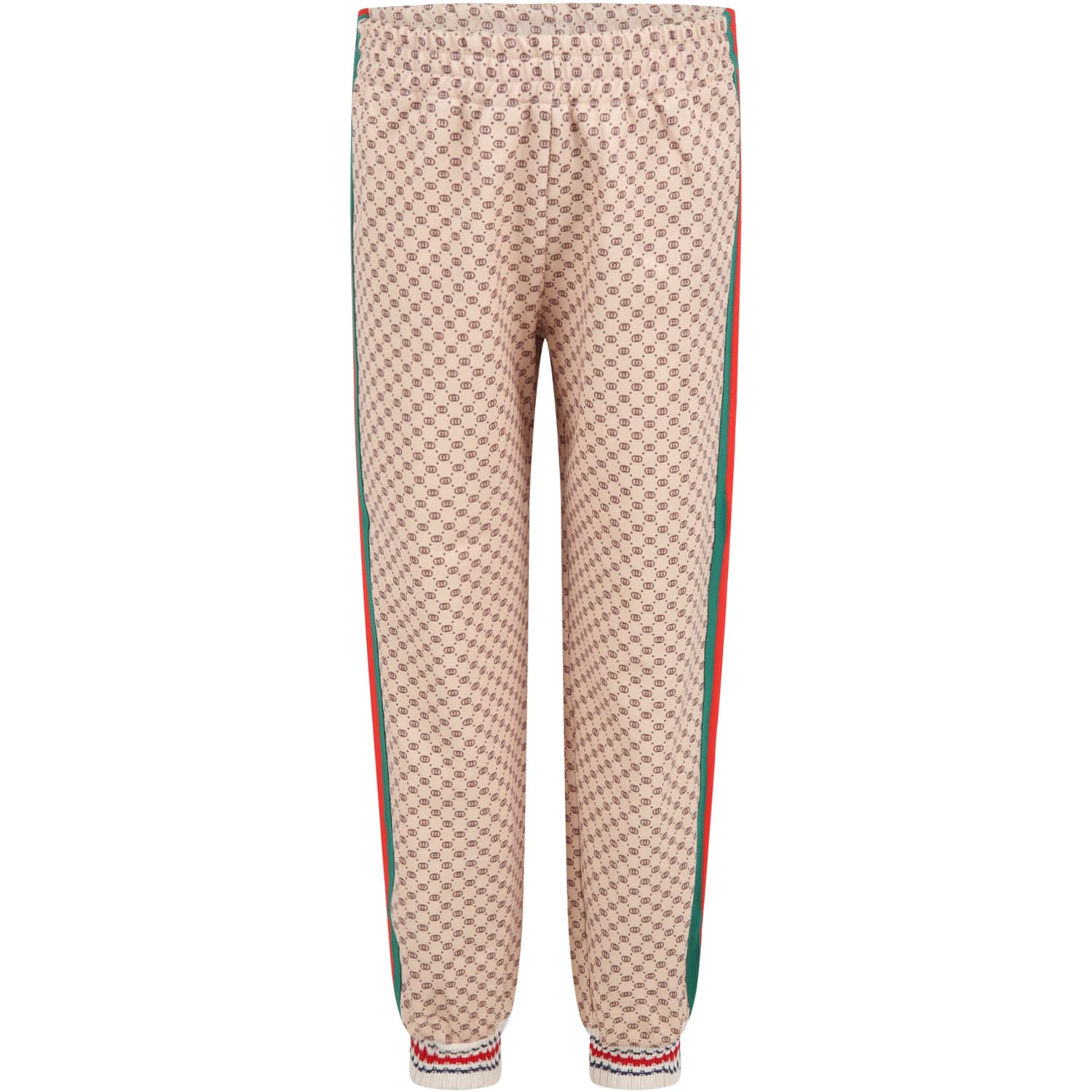 Gucci Beige Trousers For Kids With Double Gg
