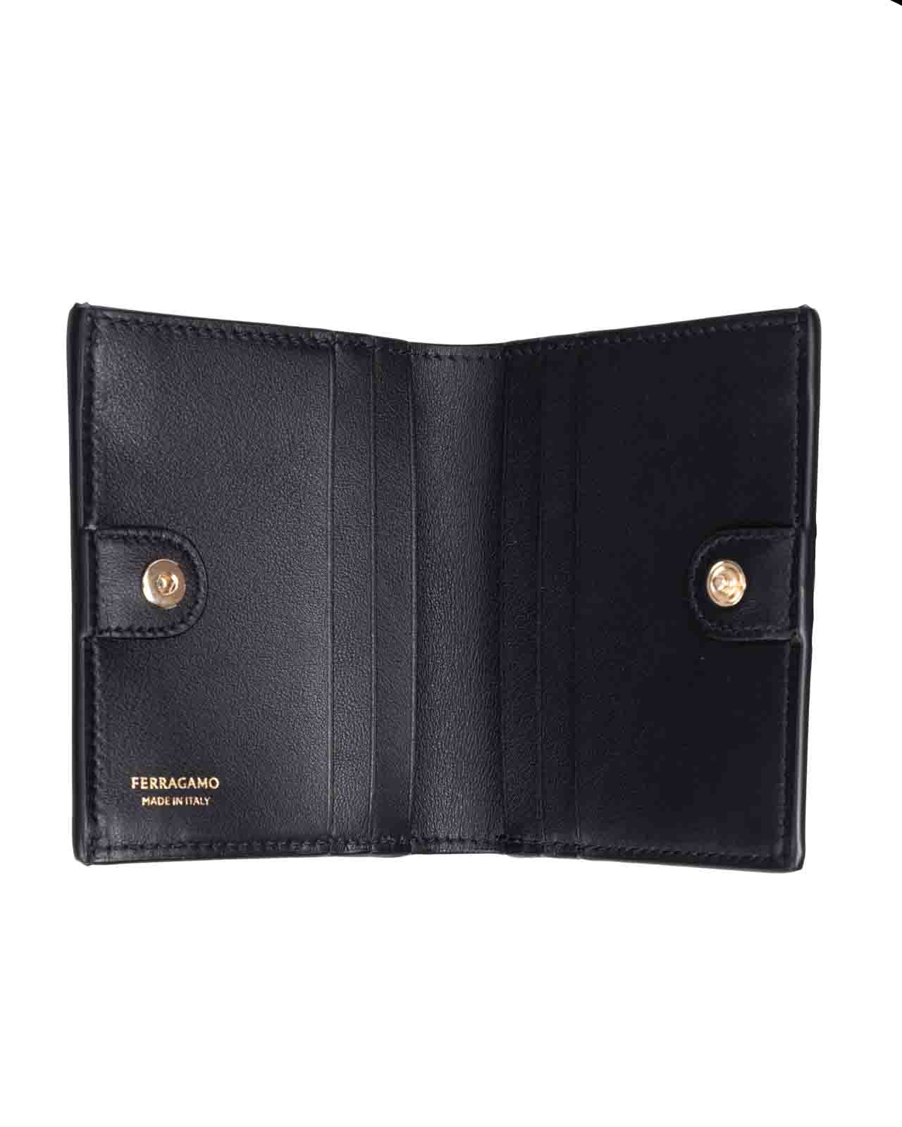 Shop Ferragamo Salvatore Compact Wallet In Black