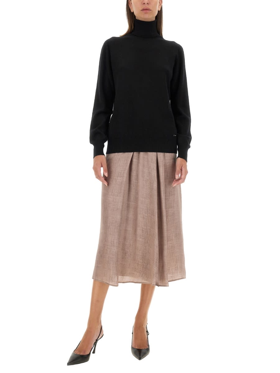 Shop Kiton Midi Skirt In Pink