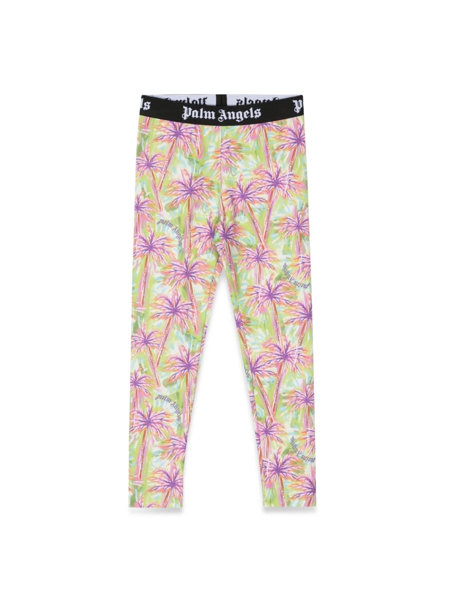 Palm Angels Printed Stretch-jersey Leggings In Multicolour