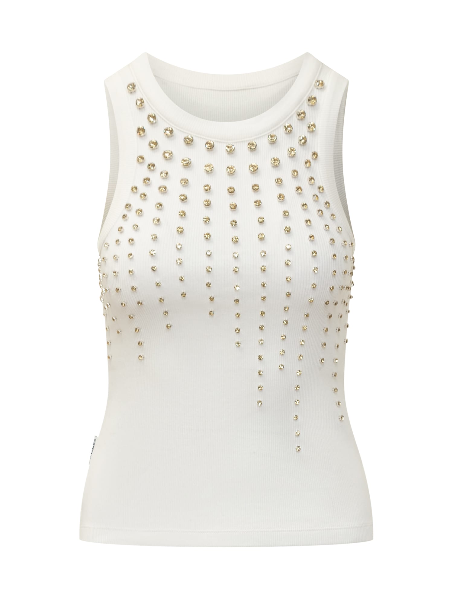 Des Phemmes Tank Top With Rhinestones