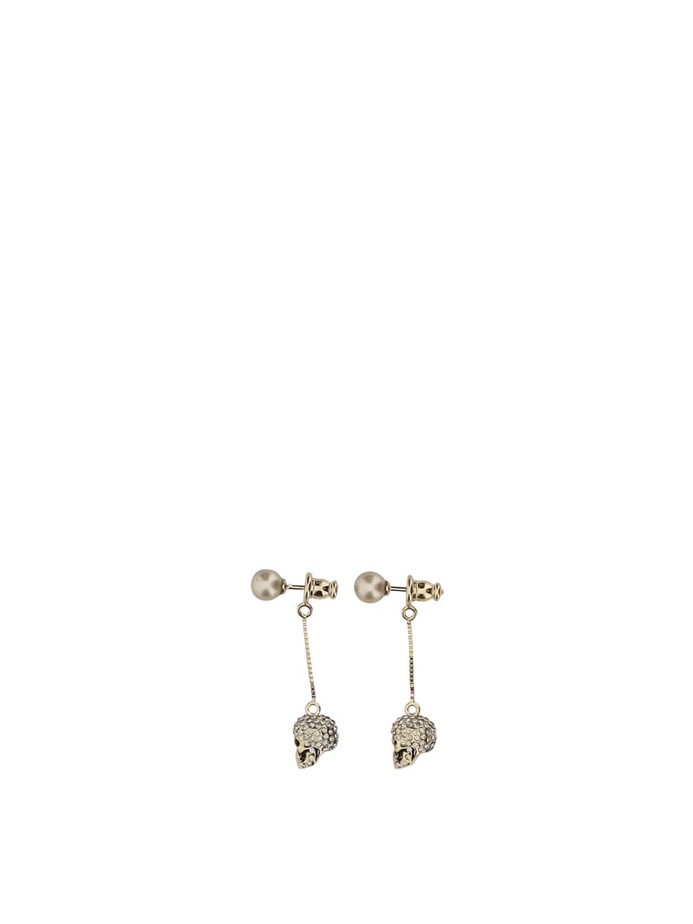 Alexander Mcqueen Skull Earrings In Oro