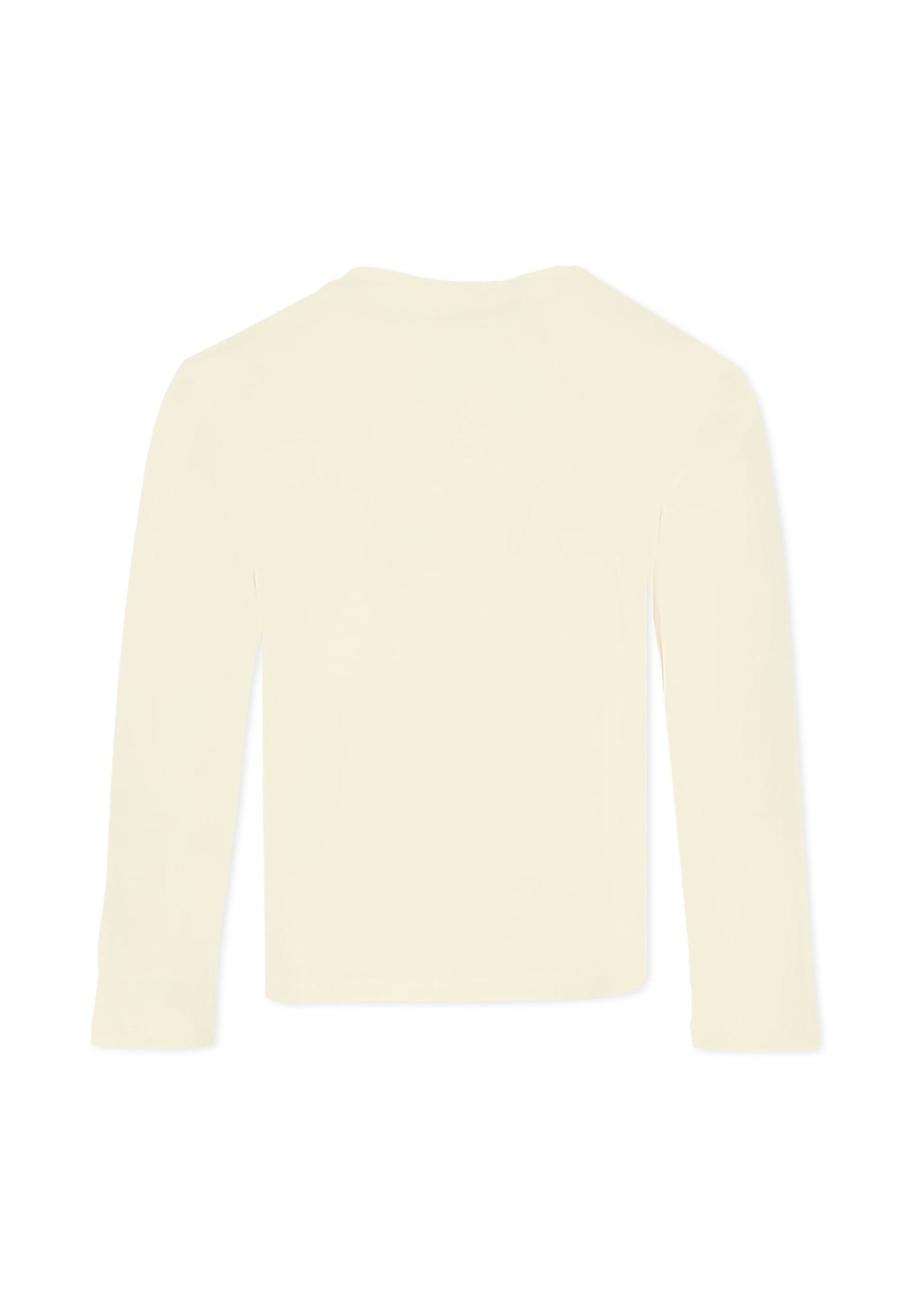 Billieblush Ivory T-shirt For Girl With Stars In White