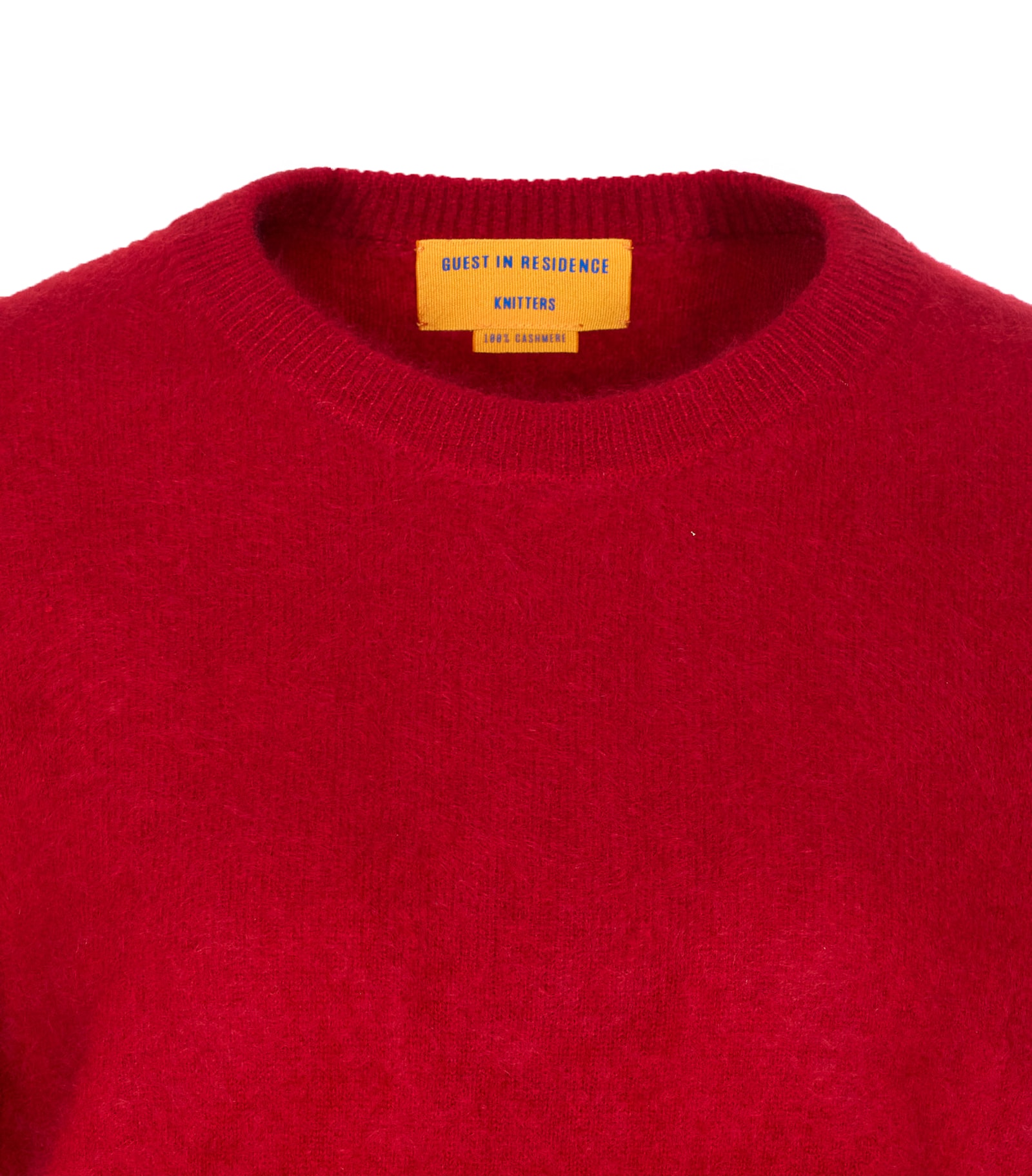Guest In Residence Crew-neck Cashmere Sweater In Red