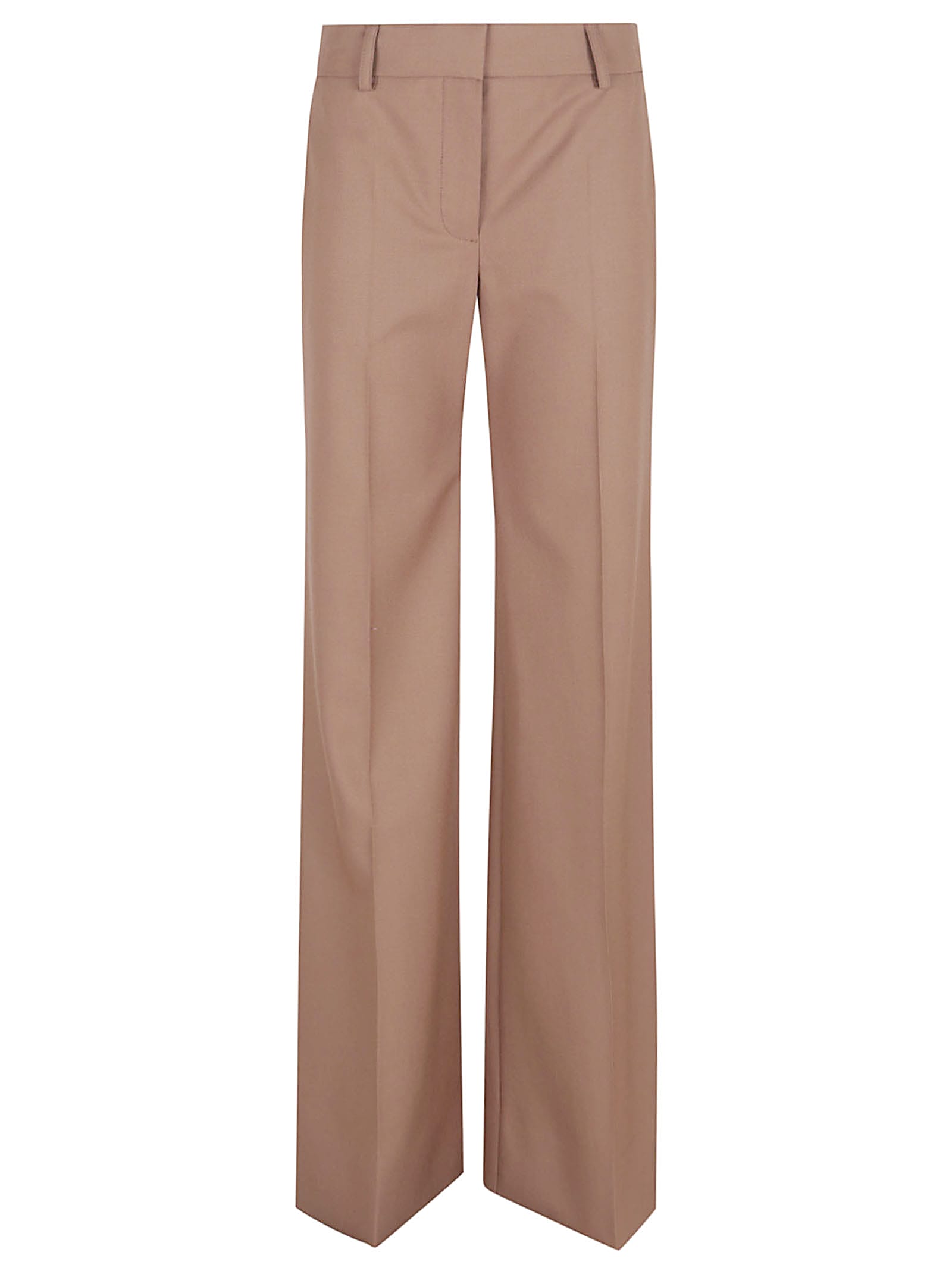 Stella Mccartney Canvas Tailoring Flared Trouser In Nude