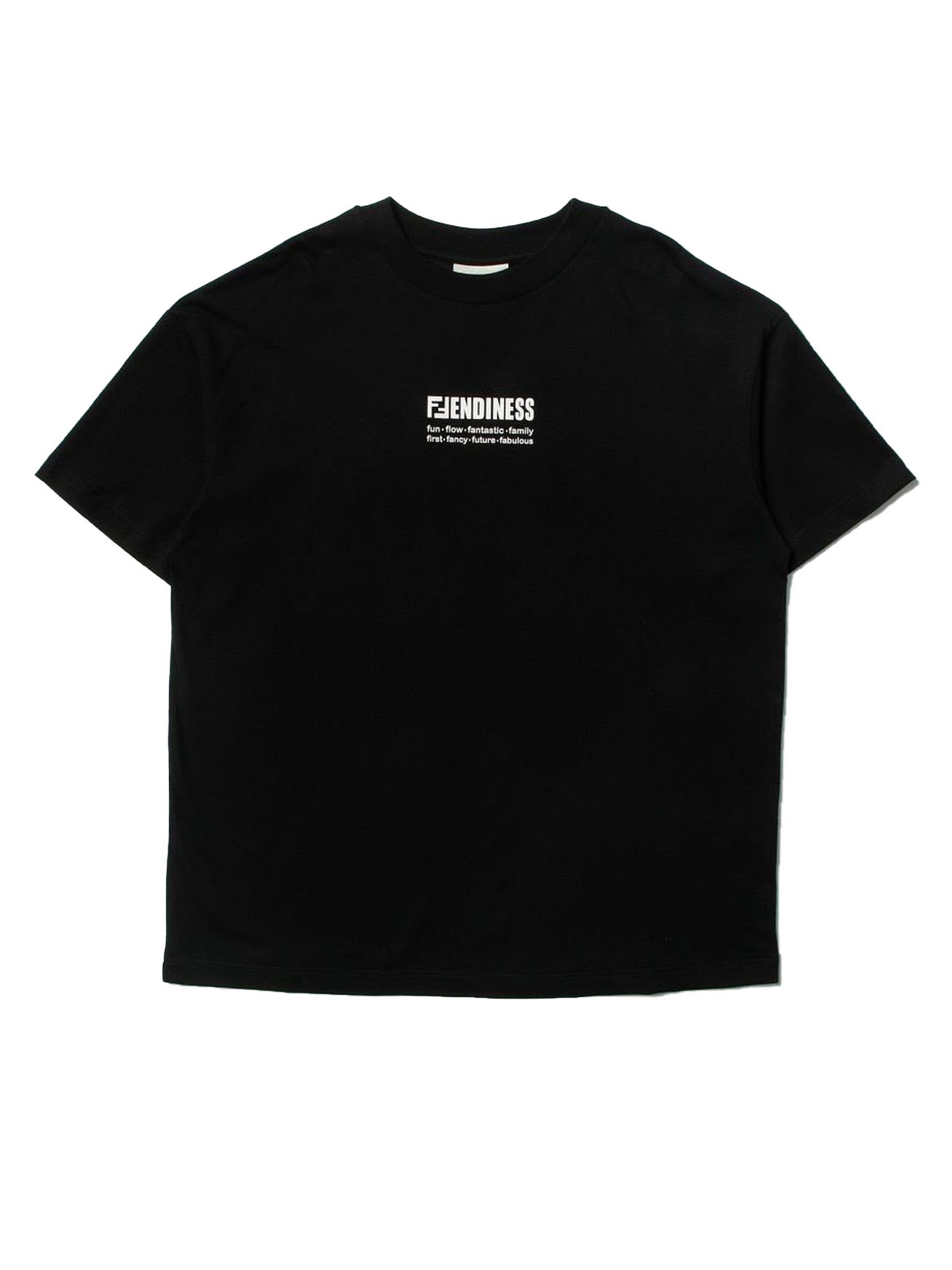 Fendi Black Cotton Tshirt