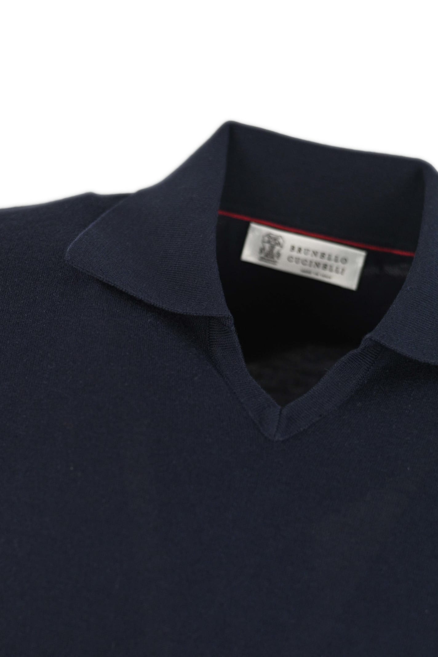 Shop Brunello Cucinelli Linen Blend Polo Shirt In Navy