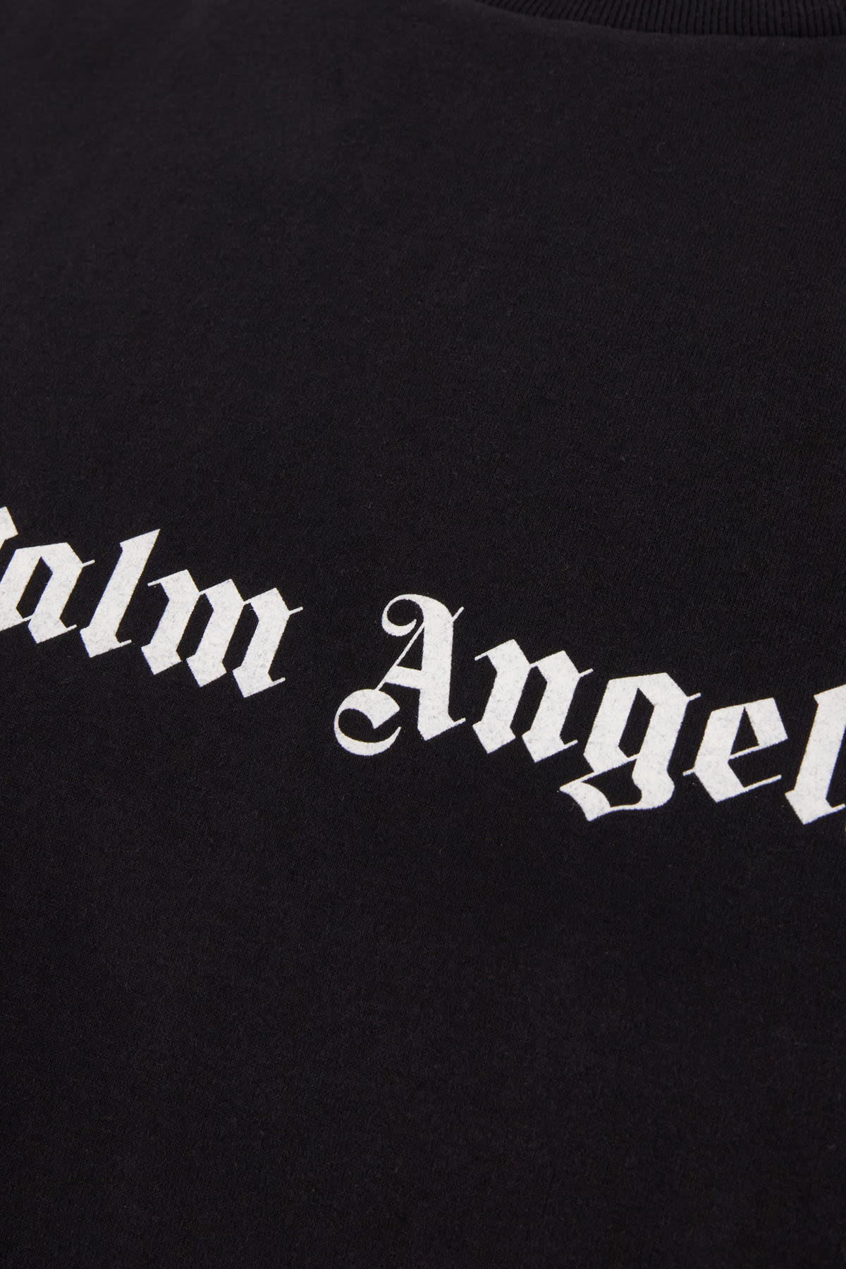 Shop Palm Angels Black Cotton T-shirt In 1001