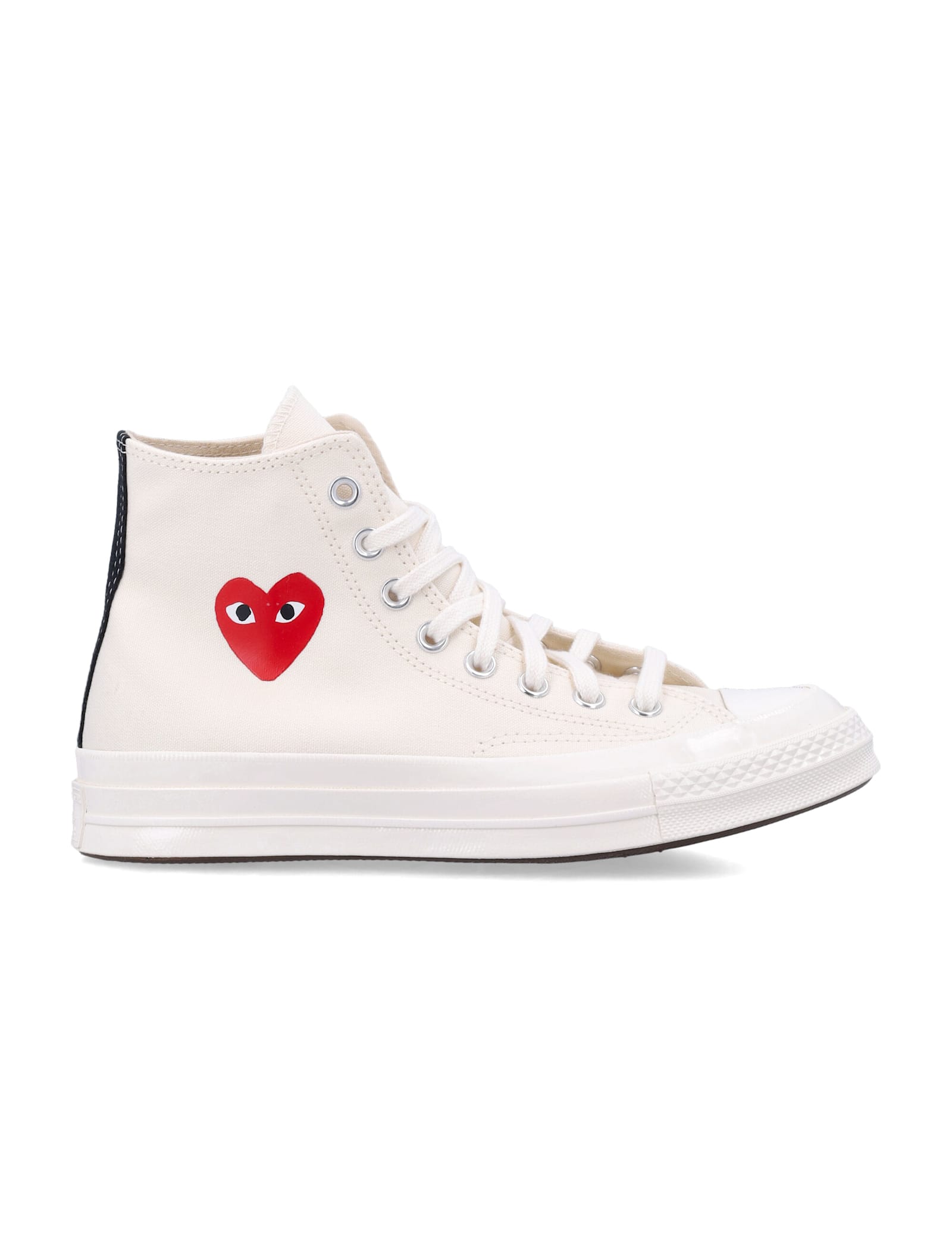 Comme Des Garçons Play X Converse High-top Sneakers With Heart In White