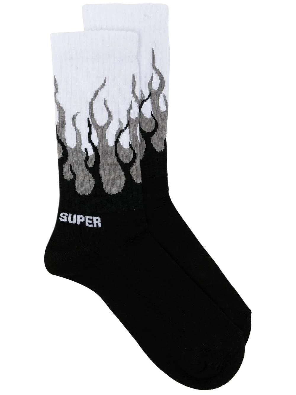 Vision of Super Unisex Grey Double Flame Socks