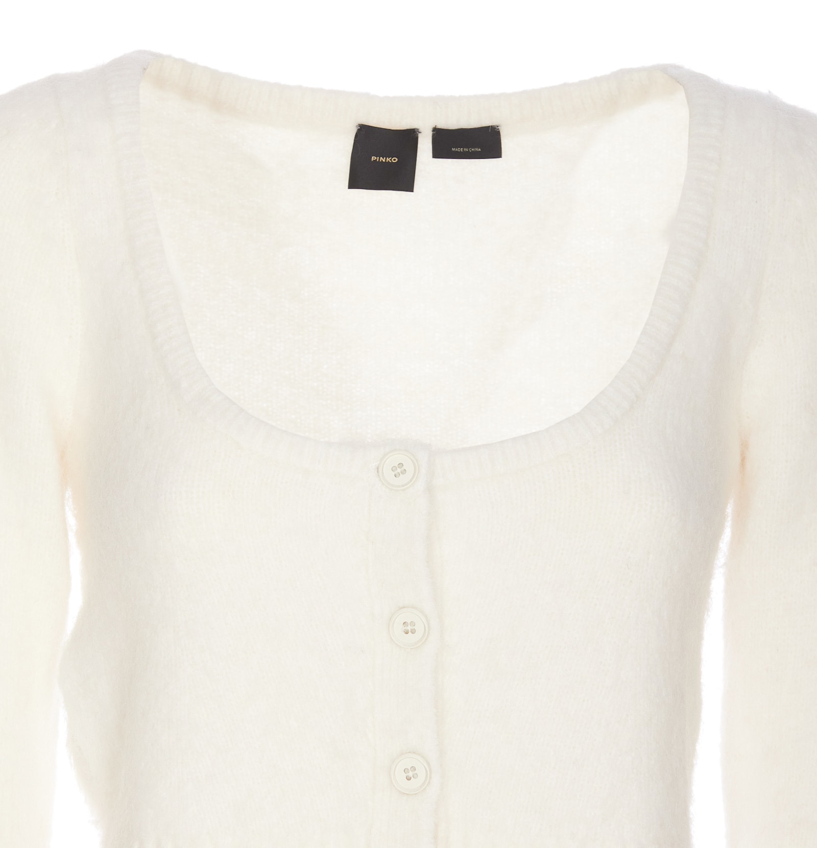 Shop Pinko Colorpoint Cardigan In White