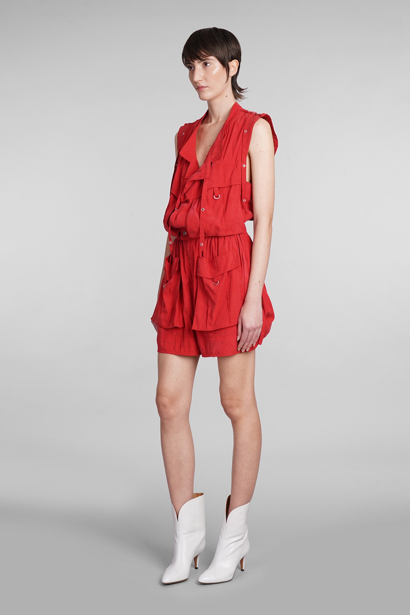 Shop Isabel Marant Hanelor Suit In Red Wool And Polyester