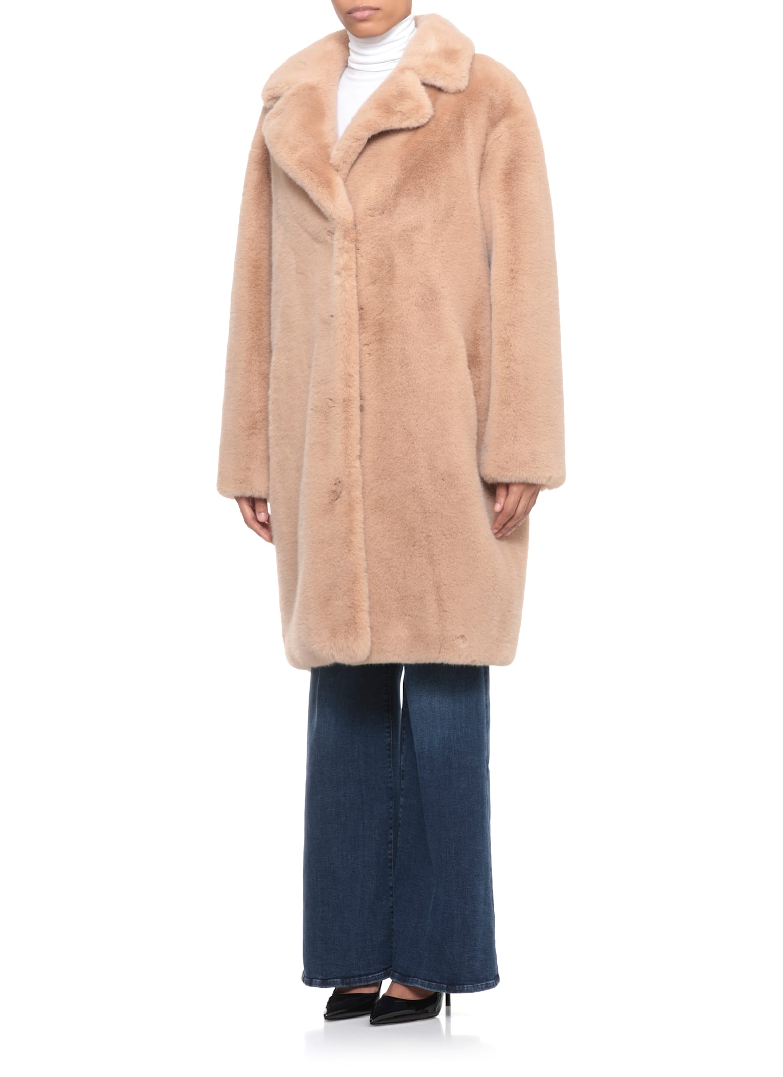 Stand Studio Camille Cocoon Coat In Brown
