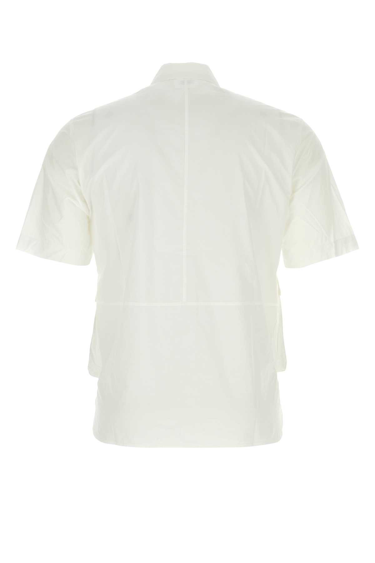C.p. Company White Cotton Shirt In Gauzewhite