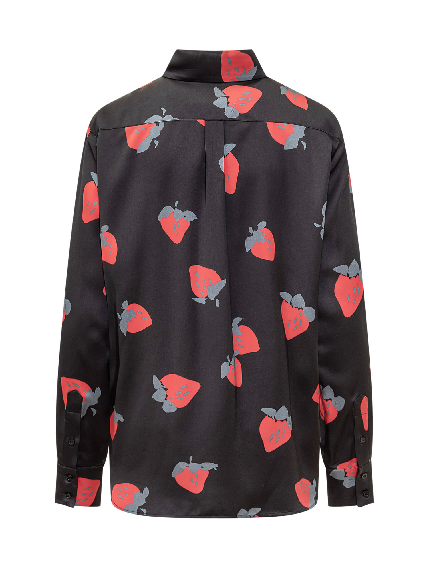 Shop Msgm Fragole Shirt In Black