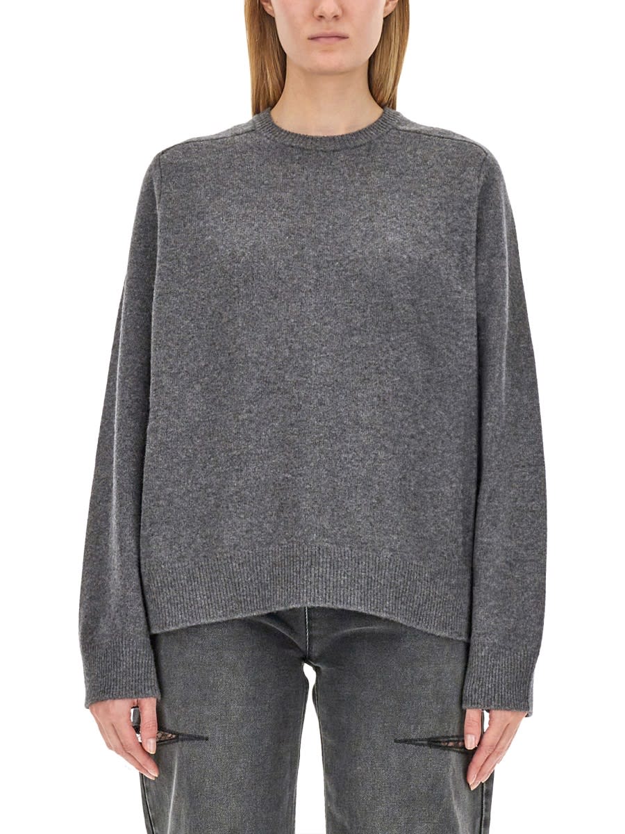 Shop Maison Margiela Wool Jersey. In Grey