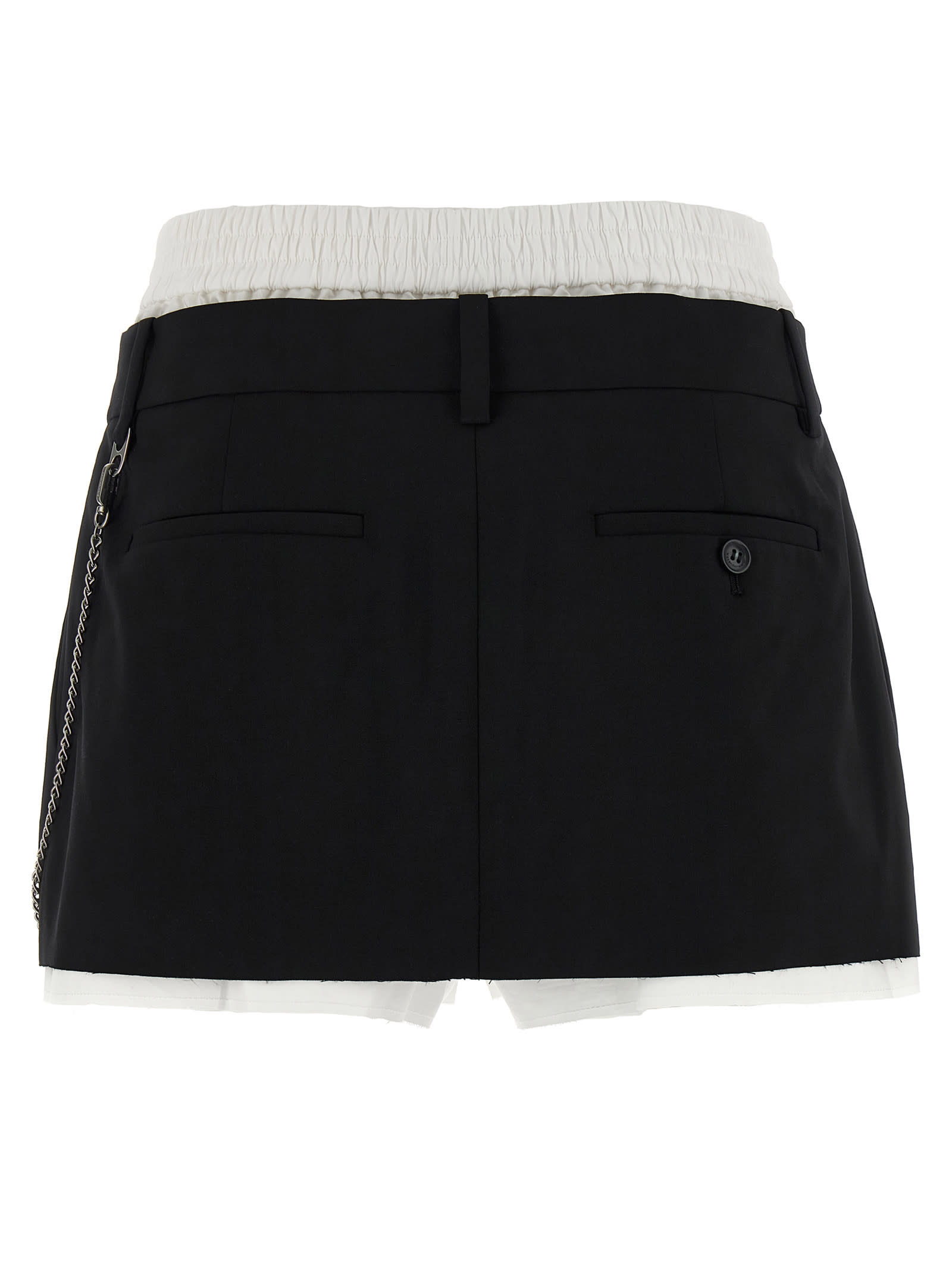 Alexander Wang Pre-styled Pleated W/chain Skort In Multi