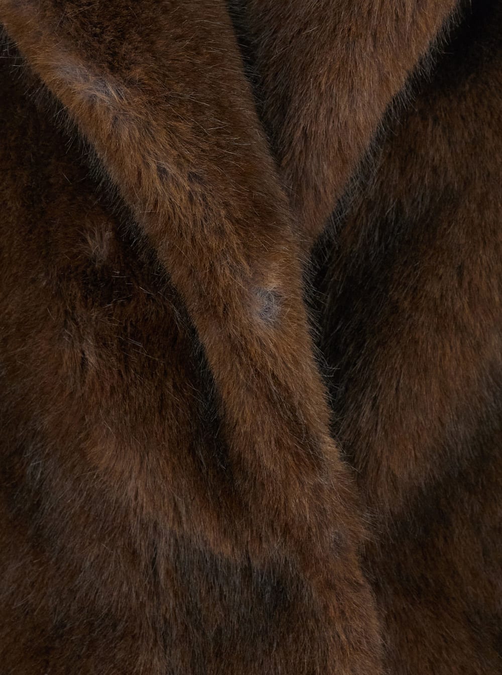 Valentini 1972 Plush Brown Faux Fur Jacket In Brown