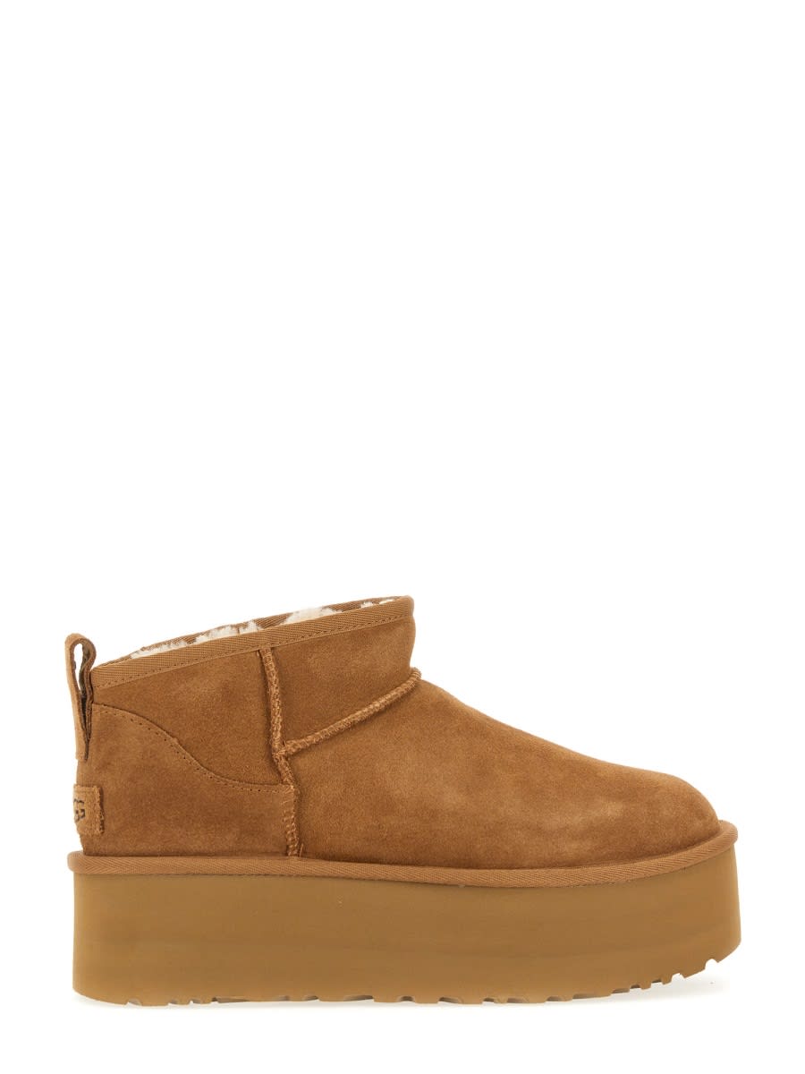 Shop Ugg Classic Ultra Mini Boot With Platform In Brown