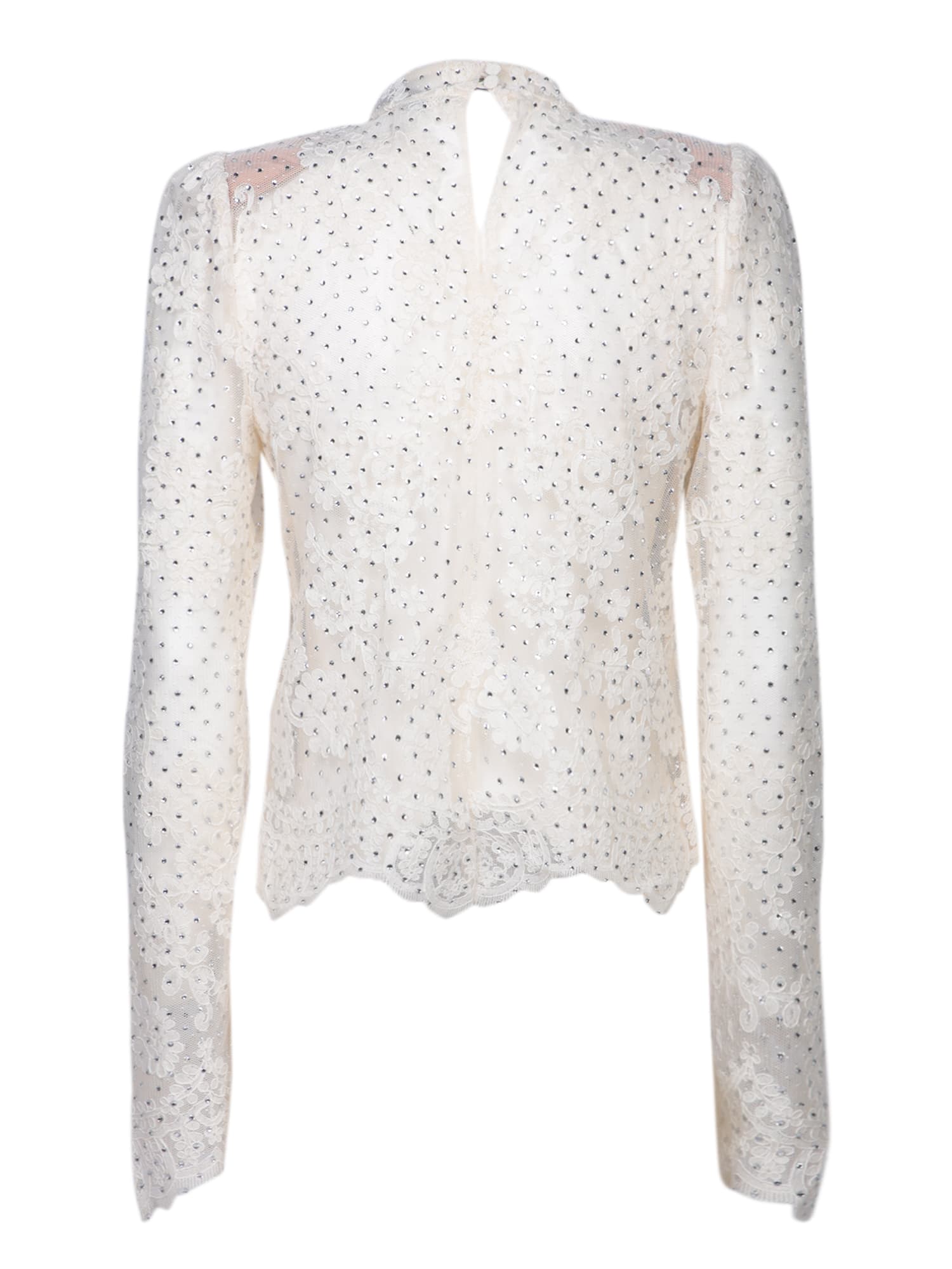 Shop Self-portrait White Lace Top