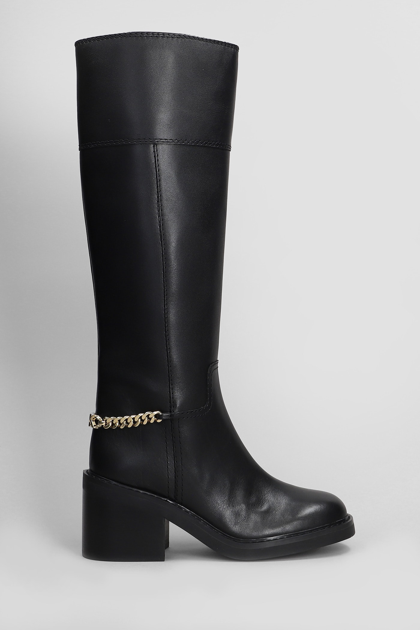 Michael Kors Carlisse Boot High Heels Boots In Black Leather