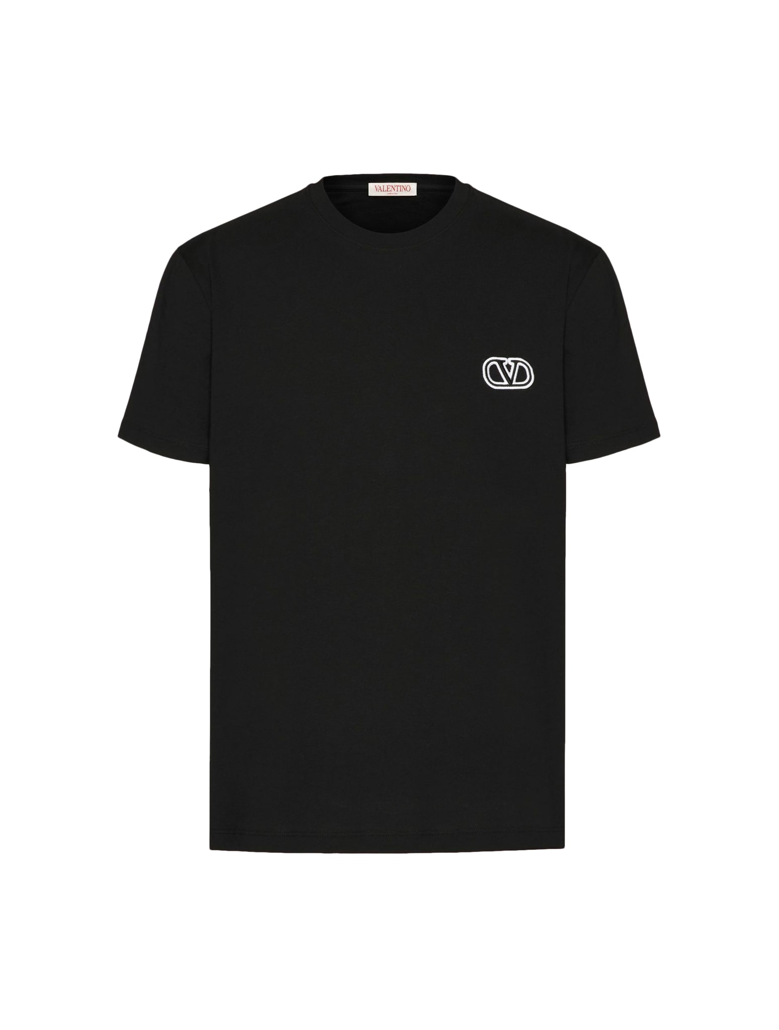 Shop Valentino Vlogo Signature T-shirt In No Black