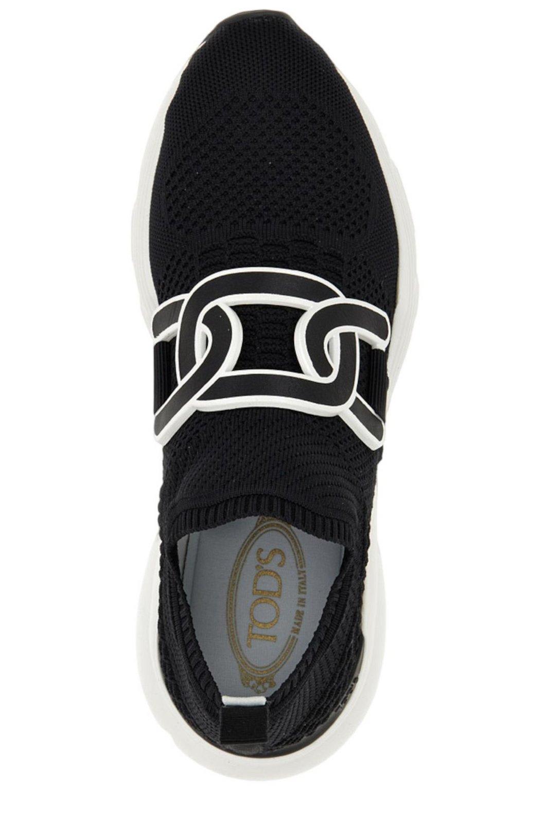 Shop Tod's Kate Knitted Slip-on Sneakers