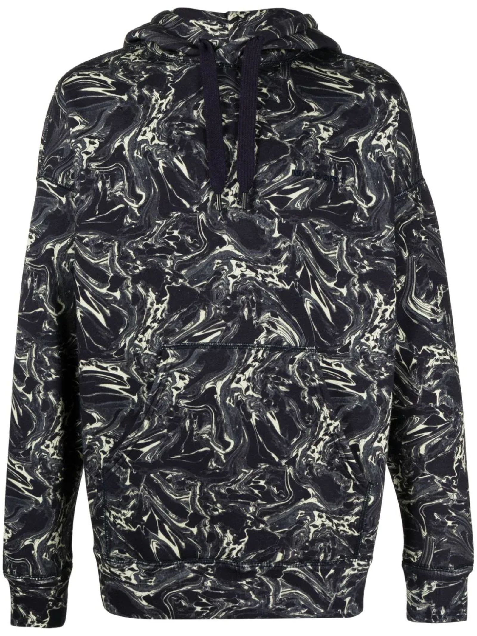 ISABEL MARANT MARVIN ABSTRACT-PATTERN COTTON BLEND HOODIE