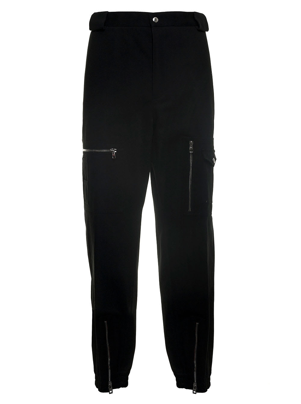 Alexander McQueen Black Cotton Pants With Zip