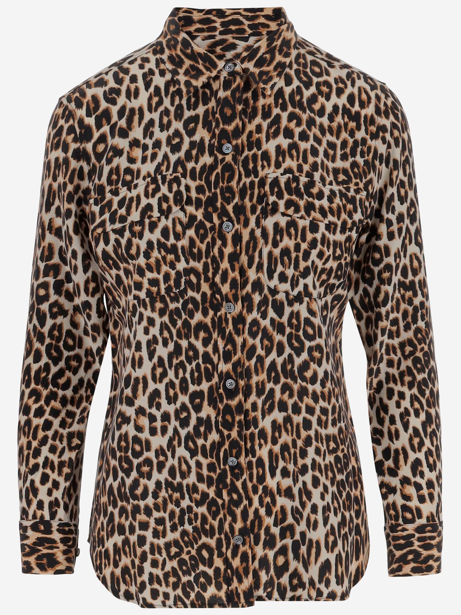 Equipment Leopard Silk Shirt In Animal Print
