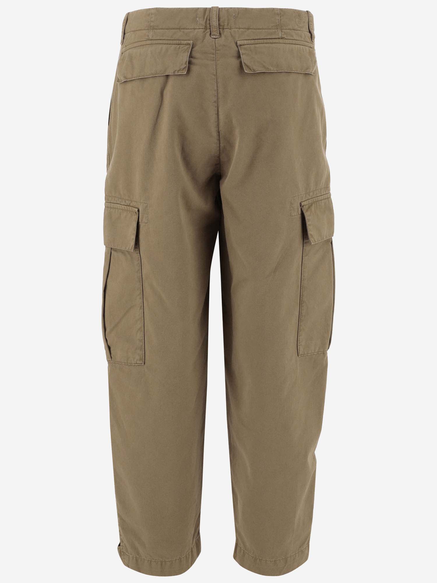 Shop Pinko Cotton Cargo Pants In Beige