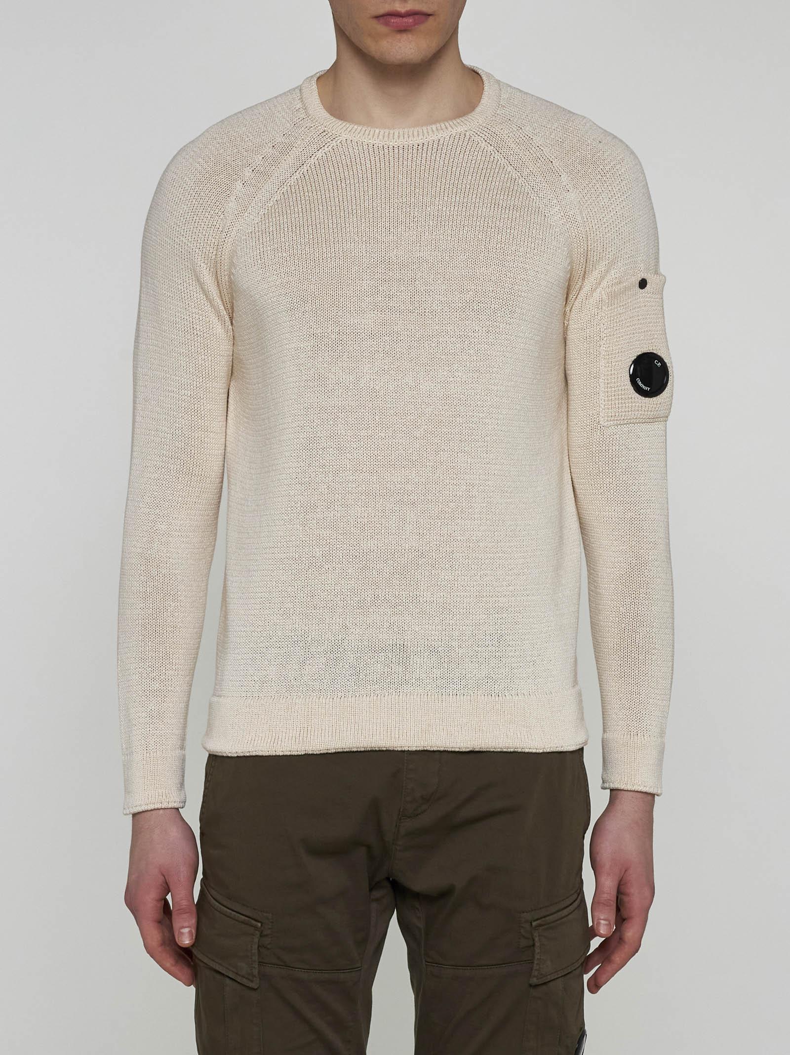 Shop C.p. Company Cotton Sweater In Neutrals