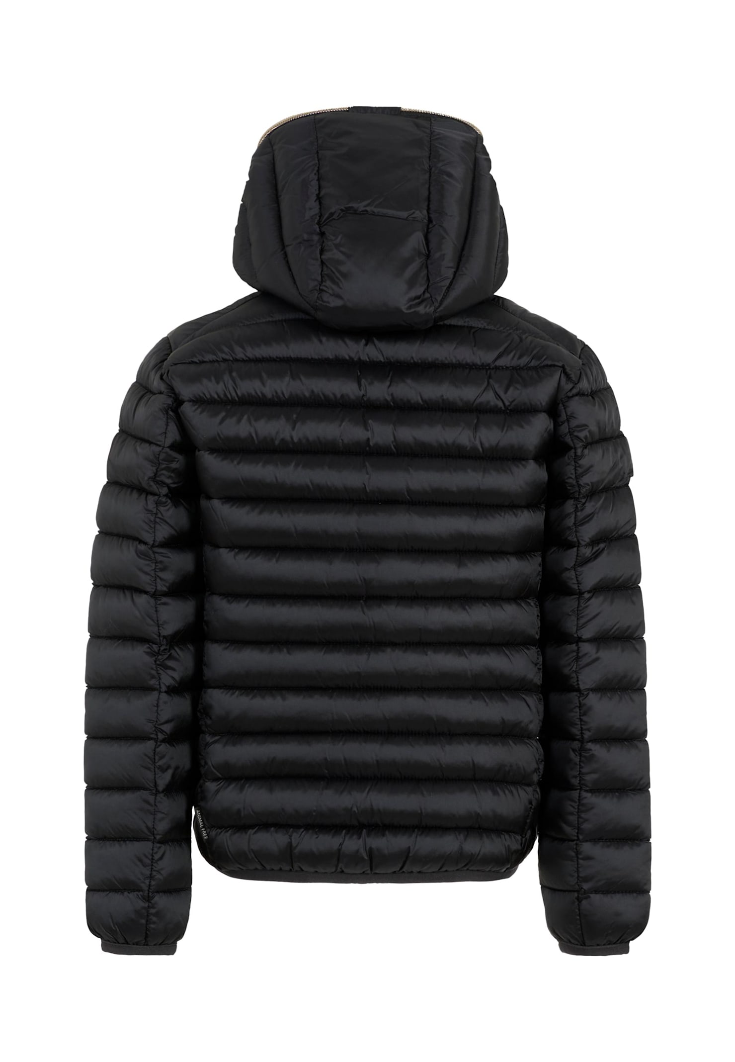 Save The Duck Blue Iris Down Jacket For Girl With Logo In Black