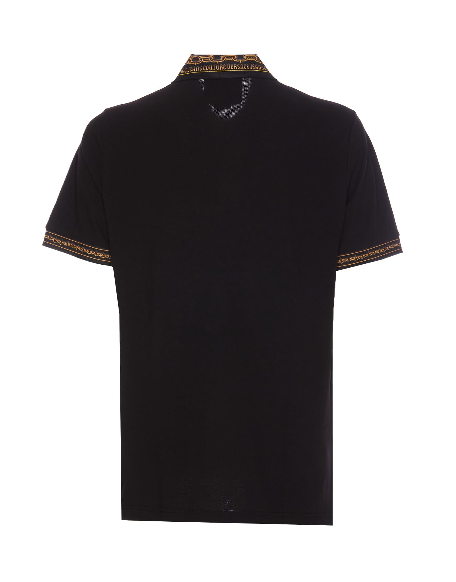 Shop Versace Jeans Couture Chain Couture Polo In Black