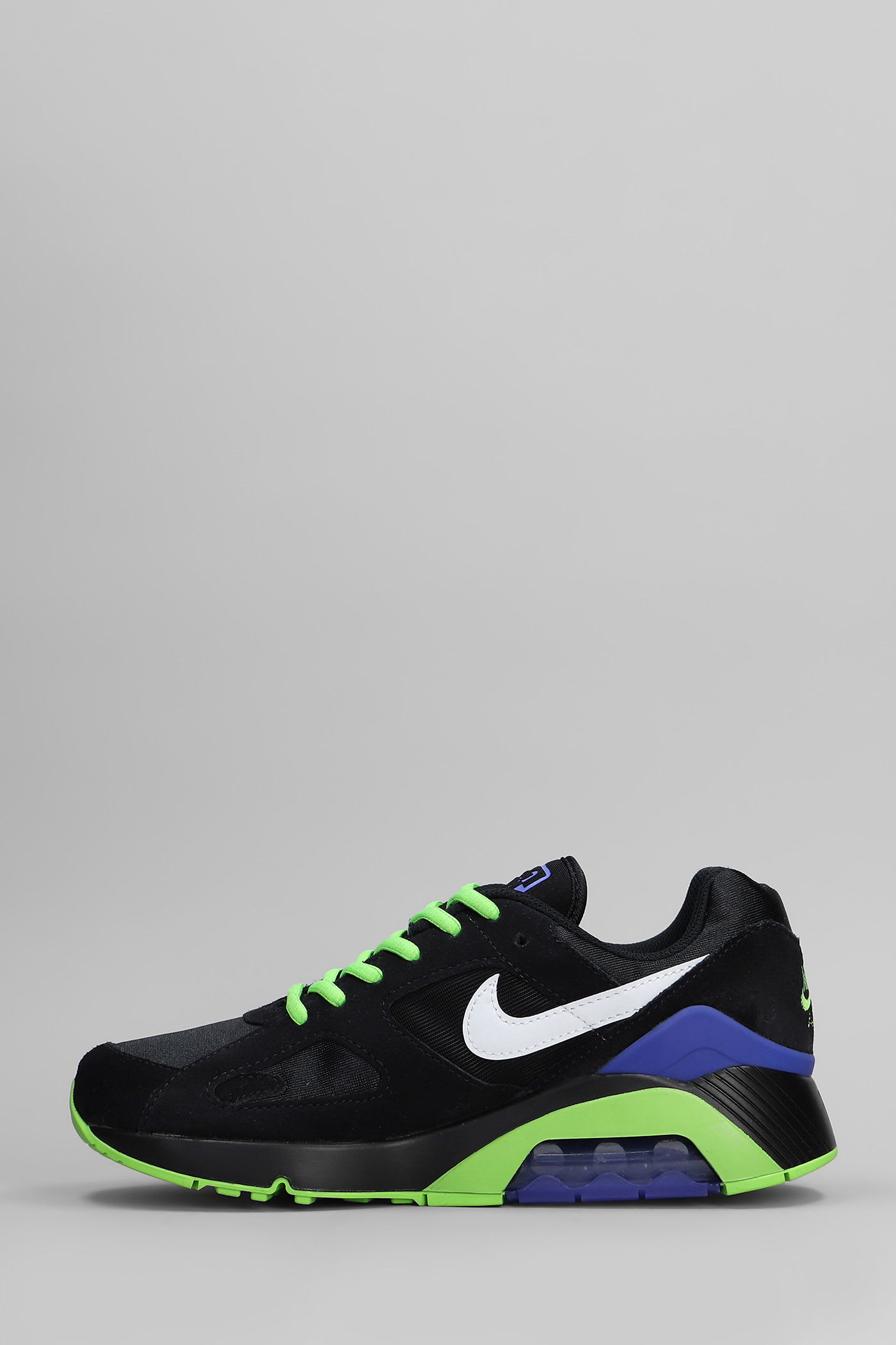 Nike Air 180 Qs Sneakers In Black Suede And Fabric In Black